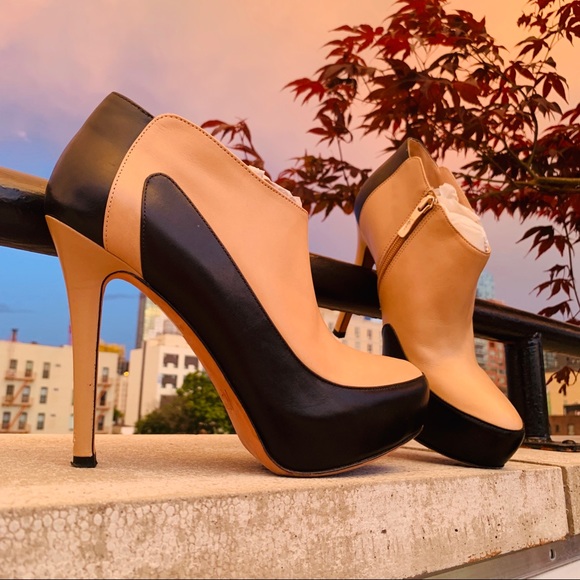 Guess by Marciano Shoes - Guess Genuine Leather Heels Cutout Booties